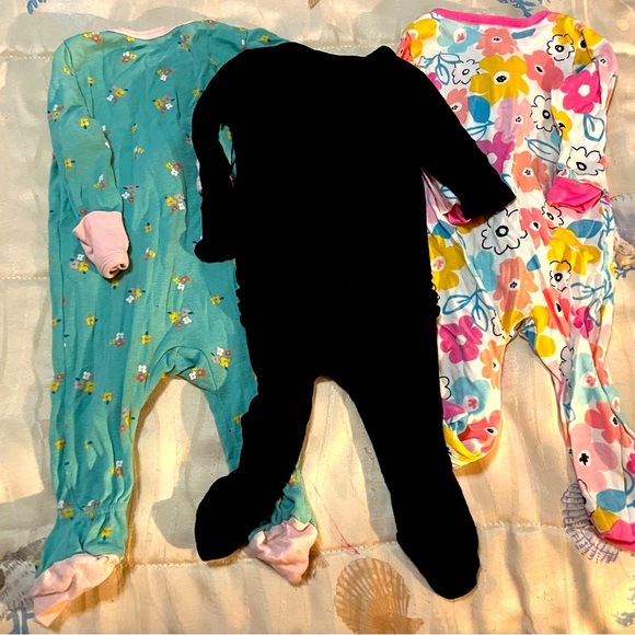 Bundle of 3 Footed Infant Onesies, Size 3-6 Months, So Darn Cute! - Picture 2 of 10